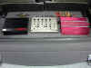 View through trunk of Power Amplifiers with Seat Down